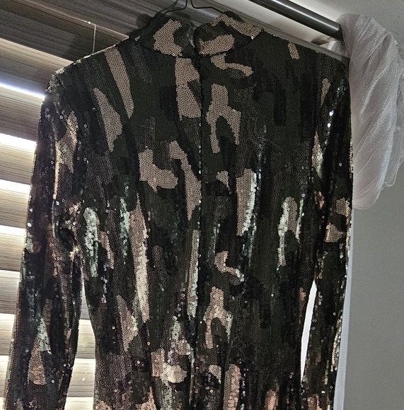 ZARA Camo Sequin Dress - Picture 2 of 15